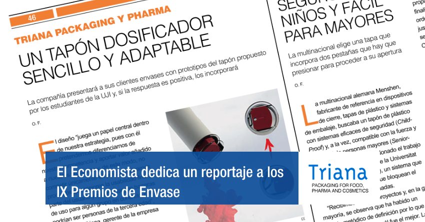 El Economista dedica un reportaje a los IX Premios de Envase y el proyecto de IP Triana