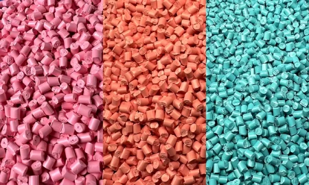 Envases con masterbatch de color